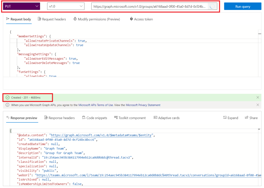 MS Teams Team Creation With Graph APIs From Graph Explorer